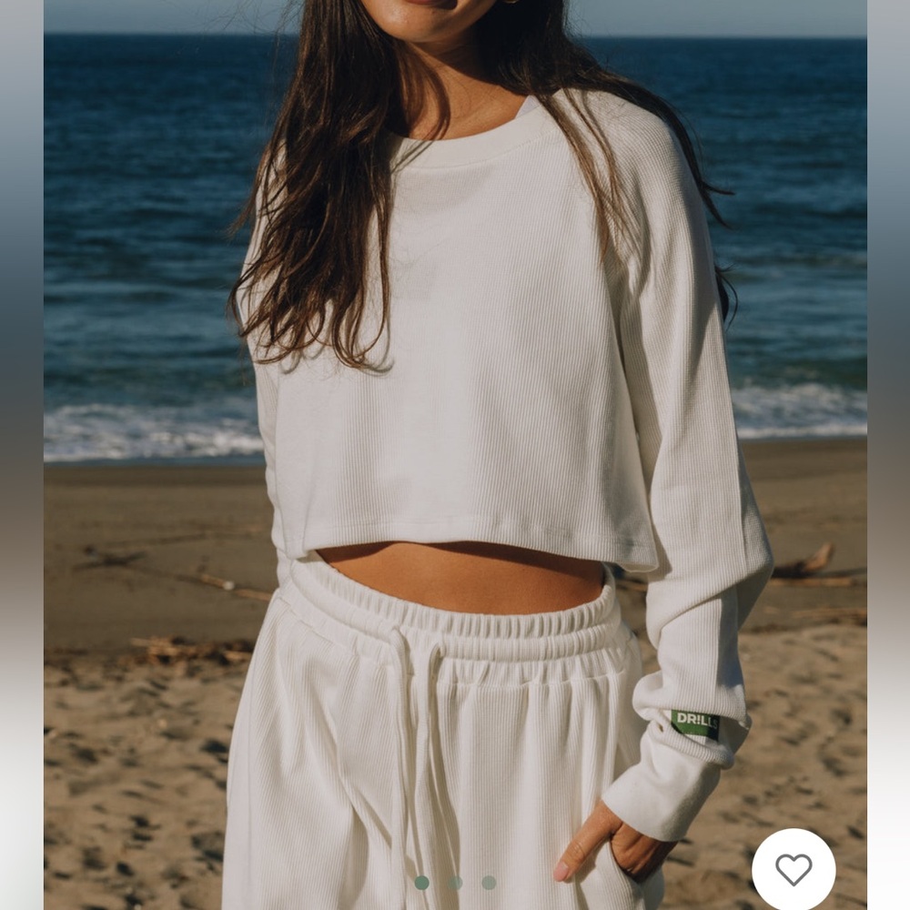 White Daily Drills Cropped Thermal